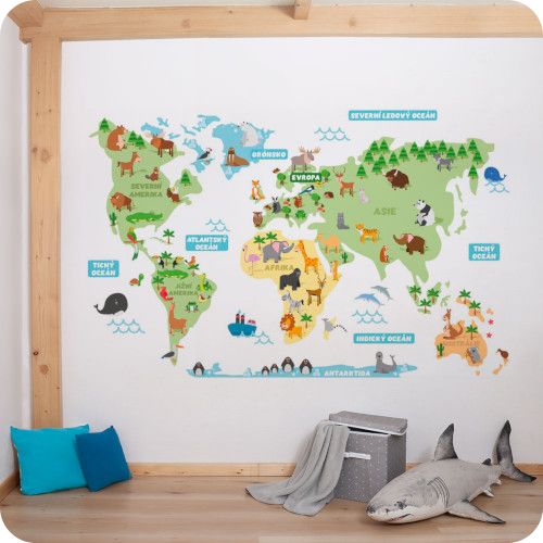 dětská mapa světa